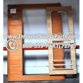 WOOD SAUNA WALLS - HEMLOCK WOOD SAUNA PANEL + DOOR ( 69.5" x 50" ) 4