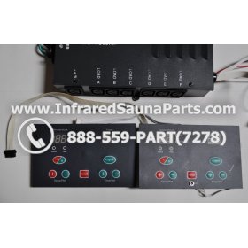 COMPLETE CONTROL POWER BOX WITH CONTROL PANEL - COMPLETE CONTROL POWER BOX 110V / 120V WITH 7 CIRCUIT BOARD PINS 6 FEMALE PLUGS WITH TWO CONTROL PANELS 3