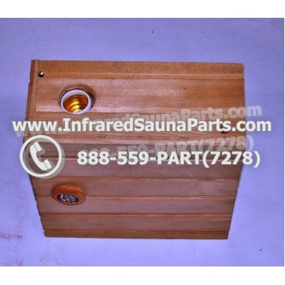 WOOD STEREO HOUSINGS - HEMLOCK WOOD STEREO COVER WITH LED LIGHT AND THERAPY LIGHTS STYLE 1 1